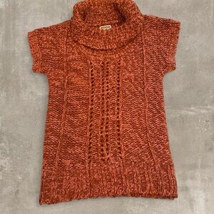 Mudd Women's Cowl Neck Sweater in Warm Rust